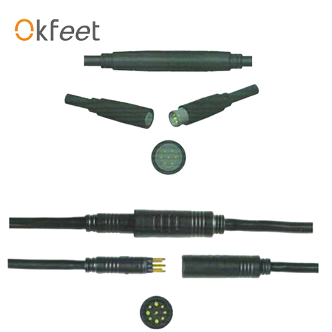 Okfeet Julet 7 9 Pin Cable impermeable macho recto eléctrica Ebike conector de Cable de extensión eléctrica para Motor de bicicleta ► Foto 1/1