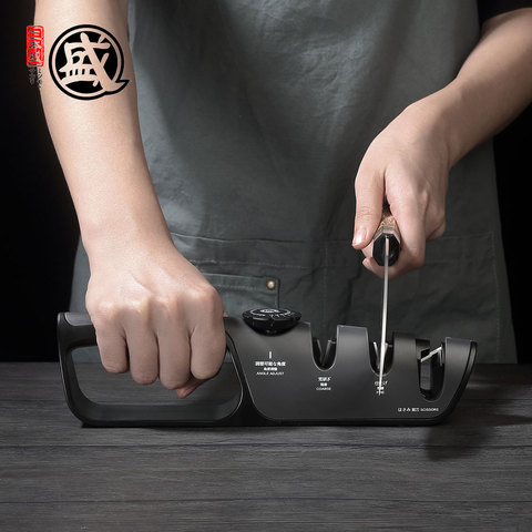 MITSUMOTO SAKARI-afilador de cuchillos ajustable 3 en 1, herramienta multifuncional japonesa para afilar, tijeras para moler ► Foto 1/1