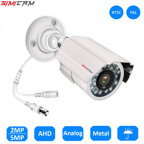 Cámara de vídeo vigilancia AHD analógica, 5MP, 2MP, NTSC/PAL, bala de Metal, impermeable, CCTV, DVR, visión nocturna, vigilancia de seguridad ► Foto 1/6