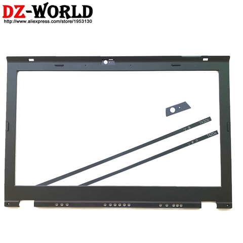 Cubierta de bisel de pantalla de cubierta frontal de LCD para Lenovo ThinkPad T420S T430S, con indicador de luz LED, modelo de pegatina de cámara 04W1675, nuevo ► Foto 1/6