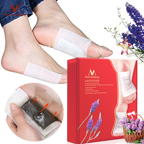 1 caja de parches desintoxicantes Lavender para los pies reparación nutritiva parche para los pies mejora la calidad del sueño parche adelgazante pérdida de peso cuidado ► Foto 1/6