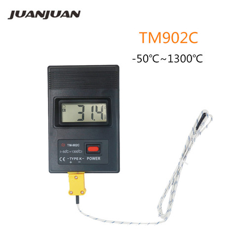 Termómetro digital tipo K TM902C, medidor de temperatura, sonda de aguja para termopar, 50C a 1300c, para laboratorio de fábrica, 33% de descuento ► Foto 1/6