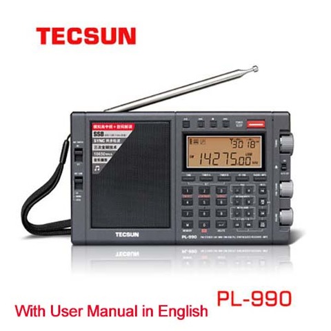 Tecsun-receptor de radio portátil pl-990, banda lateral única, Sintonización digital, FM, Manual de usuario en inglés ► Foto 1/4