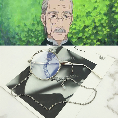 Butler-gafas monólicas para Cosplay, lentes de Cosplay, accesorios para Cosplay, Tanaka, Kuroshitsuji, Claude Faustus, color negro ► Foto 1/5