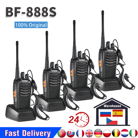 Baofeng-walkie-talkie BF888S, Original, 100%, 5W, UHF400-470MHZ, envío rápido desde España, Rusia, República Checa, bf 888S ► Foto 1/6