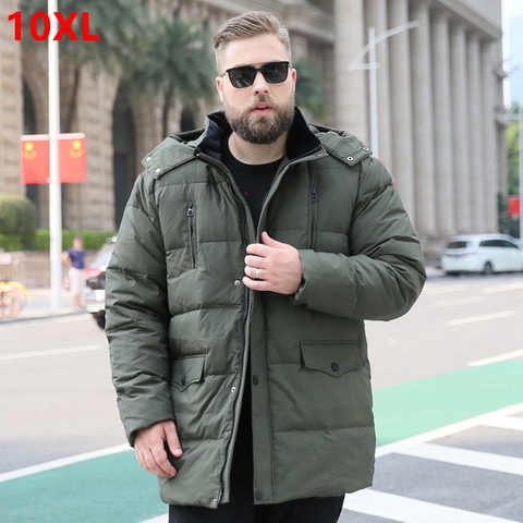 Chaqueta de plumón de tamaño Extra grande para hombre, chaqueta de invierno de fertilizante, cálido, grueso de gran tamaño, sección 10XL, 9XL, 8XL, 7XL, 6XL, 150kg ► Foto 1/6