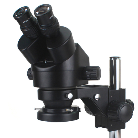 Microscopio Industrial Binocular 7-45X de color negro, cabeza de aumento con zoom + WD165 0.5X 2.0X 1X Cristal de protección ► Foto 1/6