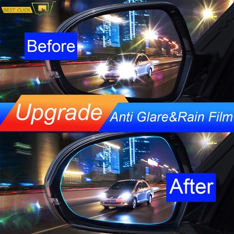 2 unids/set Universal Anti-reflejo niebla espejo película suave impermeable protección lluvia Shiels película pegatina coche accesorios ► Foto 1/6