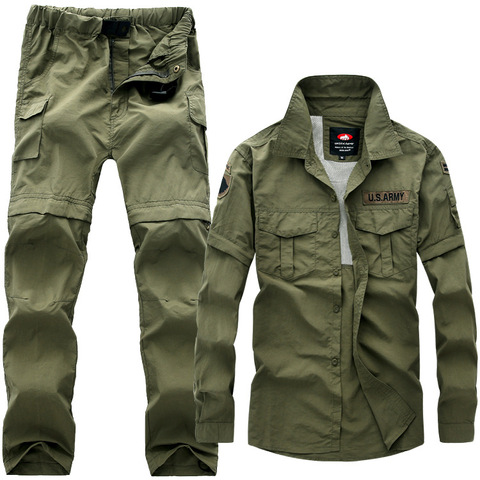 Uniformes tácticos militares para hombre, monos con múltiples bolsillos extraíbles, Pantalón Cargo informal de algodón, trajes tácticos de camuflaje, S-5XL ► Foto 1/6