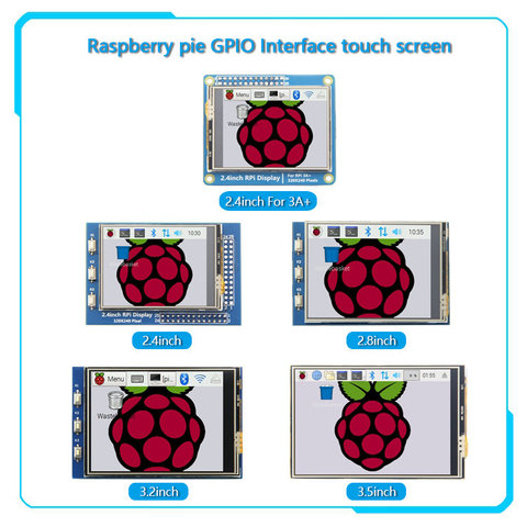 3,2/2,8/3,2/3,5 pulgadas GPIO de la serie 2,4 pulgadas/2,8 pulgadas/3,2 pulgadas/3,5 pulgadas visualización pantalla táctil para Raspberry Pi 4B 3B B + ► Foto 1/6