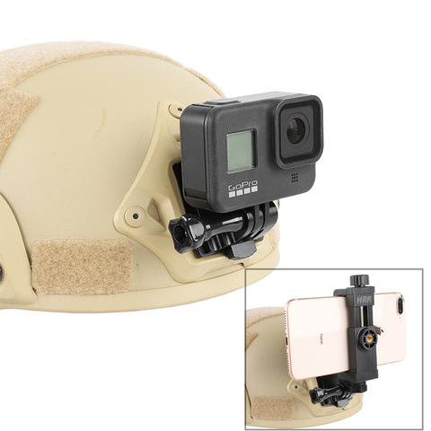 NVG-soporte para casco táctico, montaje bsae para cámara de acción GoPro9, SJCAM, AKASO, DJI, accesorio para teléfono móvil con vista en primera persona ► Foto 1/6