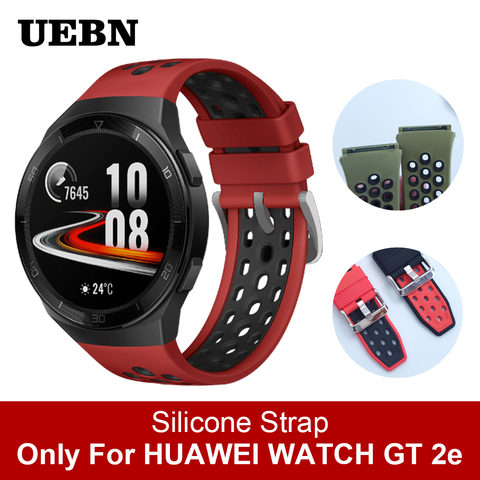 UEBN-Correa de silicona suave para reloj HUAWEI GT 2e, banda transpirable de estilo oficial para reloj HUAWEI GT 2E ► Foto 1/6