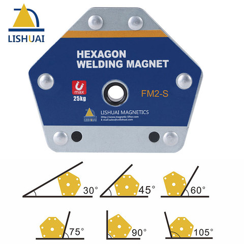 LISHUAI-imán de soldadura de múltiples ángulos, soporte de soldadura magnético Hexagonal de 55Lbs y 110Lbs, herramienta posicionadora de soldadura FM2S/M, novedad de 2022 ► Foto 1/6