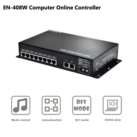 RJ45 Ethernet sistema de Control mediante PC de Controlador de luz computadora en línea de música Digital Control direccionable iluminación pixel 8ch ► Foto 1/6
