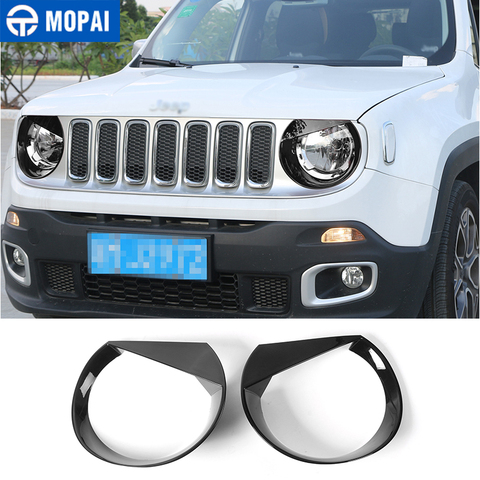 Cubierta de lámpara MOPAI para Jeep Renegade 2016 +, decoración de Faro de coche, accesorios, 2016 ► Foto 1/5