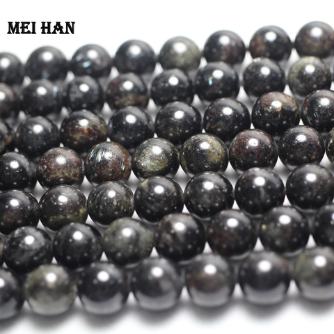 Meihan-Cuentas de piedra sueltas redondas y lisas para fabricación de joyas, pulsera de diseño diy de Astrophylite, hornblend, 6mm, 8mm y 10mm ► Foto 1/3