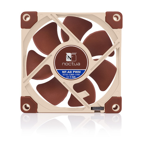 Noctua NF-A8 80mm 12v/5v, ventilador de enfriamiento de ordenador de 3 pines/4 pines PWM, ventiladores de radiador silenciosos para PC, carcasa de refrigeración, reemplazo del ventilador del refrigerador de la CPU ► Foto 1/6