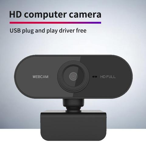 Full HD 1080P Webcam USB con Mic Mini cámara de ordenador, giratorio Flexible, para portátiles, cámara web de escritorio Cámara educación en línea ► Foto 1/6