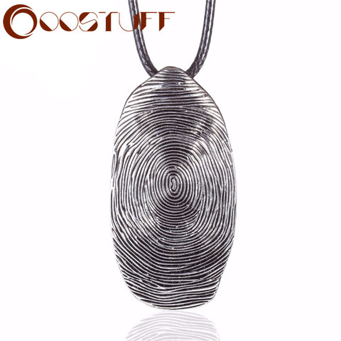 woman Necklace jewelry statement necklaces & pendants long Necklaces vintage fingerprint pendant necklace for women collares ► Foto 1/6