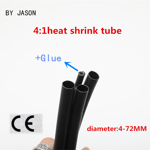 1 metro 4:1 tubo de encogimiento de calor con pegamento thermoretractile calor tubo retráctil Tubo termorretráctil diámetro 4MM-72MM ► Foto 1/6