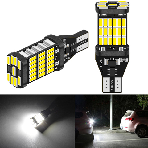 2 uds Canbus Error gratuito T15 W16W bombillas LED Luz de marcha atrás de respaldo de coche para BMW E60 E90 E91 Ford Fiesta Ford Focus fusión Mazda 3 5 6 CX-5 ► Foto 1/6