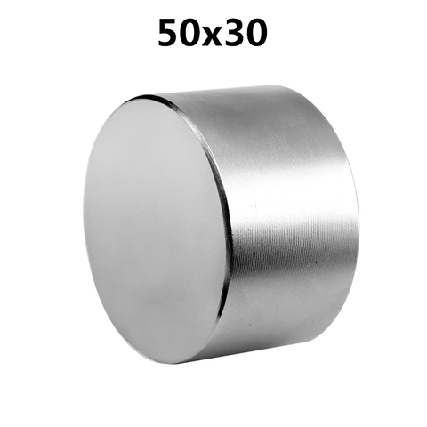 1 Uds fuerte diámetro redondo 50mm x 30mm N52 N40 N35 imán de neodimio de tierras raras arte nevera 50x30mm ► Foto 1/5