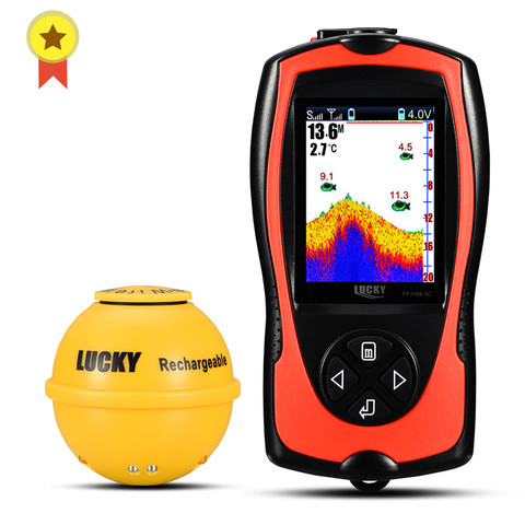 LUCKY FF1108-1CWLA-Sonar inalámbrico recargable para pesca, buscador de peces portátil, profundidad de agua de 45M, ecosound ► Foto 1/6