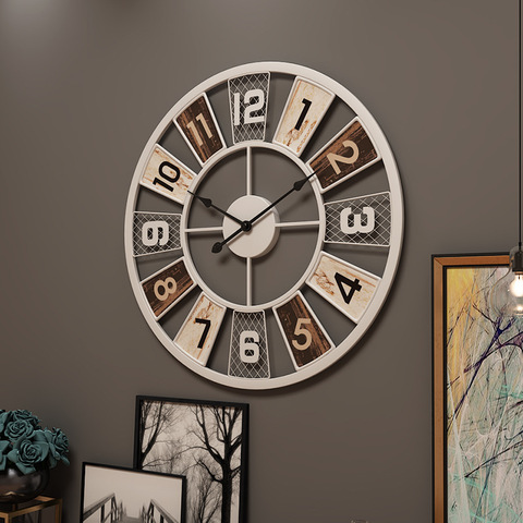 Reloj de pared minimalista para oficina y sala de estar, cronógrafo de cuarzo decorativo con diseño moderno y silencioso ► Foto 1/5