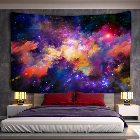 Tapiz de pared psicodélico de galaxia 3D, tapiz espacial de Planeta, decoración bohemia de poliéster, colgante de pared de alta calidad ► Foto 1/6