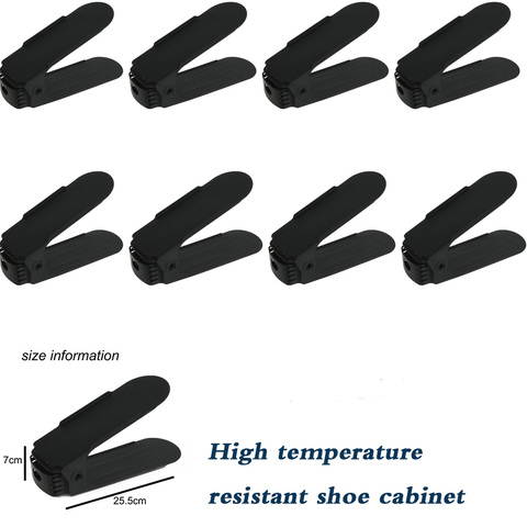 Organizador de zapatos ajustable, estante doble moderno de almacenamiento para ahorro de espacio, soporte de plástico para sala de estar, 2/4/6/8/10 Uds. ► Foto 1/6