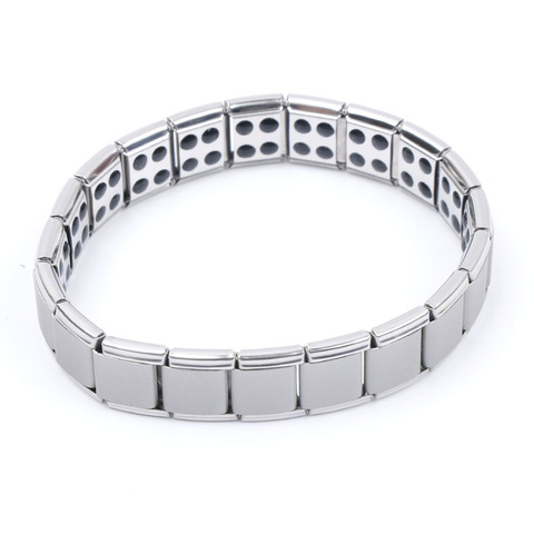 Pulsera magnética curativa para hombre, joyería brazalete elástica de germanio, el mejor regalo, cadena de mano de acero inoxidable para el cuidado de la salud ► Foto 1/6