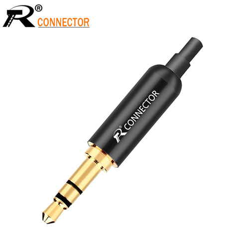 10 Uds. De conector de aluminio 3,5 para auriculares, 3,5mm, conector macho estéreo de 3 polos, Conector de cable chapado en oro para auriculares DIY preemparejamiento ► Foto 1/6