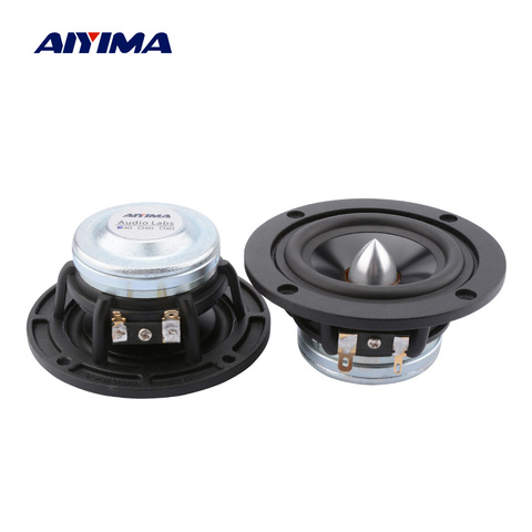 AIYIMA-altavoz de aluminio de gama media para coche, altavoz de música de sonido de rango completo de 3 pulgadas, 4, 8 Ohm, 15W, para cine en casa, 2 uds. ► Foto 1/6