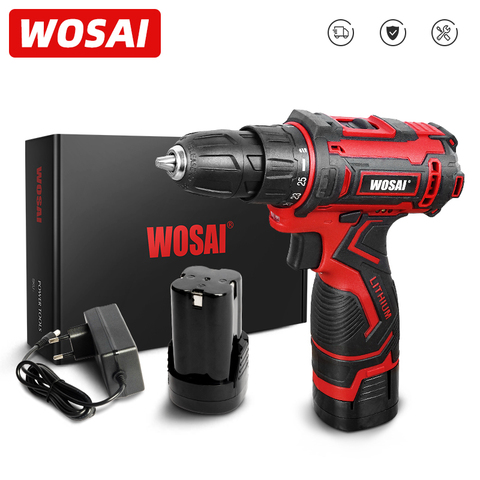 WOSAI-destornillador eléctrico inalámbrico serie MT de 16V, taladro con batería de litio, 25 + 1 ajustes de torsión, herramientas eléctricas de 2 velocidades de 3/8 pulgadas ► Foto 1/6