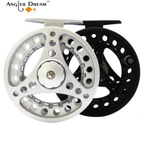 Carrete de pesca con mosca de aluminio, 1/2, 3/4, 5/6, 7/8WT, negro, arrastre ajustable, árbol grande, carrete de mosca derecha o zurda ► Foto 1/6