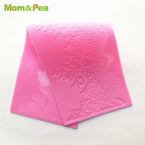 Mom & guisante-Molde de encaje de silicona GX290 para decoración de tartas, Fondant, molde 3D de silicona de grado alimenticio ► Foto 1/2