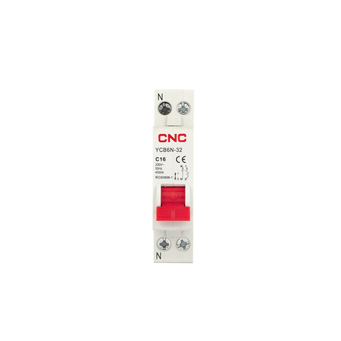 Disyuntor MCB CNC en miniatura, disyuntor de fase neutral YCB6N-32 6-32A 1P + N, interruptor eléctrico de seguridad para el hogar, envío gratis ► Foto 1/6