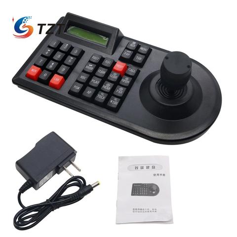 Controlador de teclado TZT 3D PTZ CCTV, Joystick para RS485 PTZ, soporte de cámara de domo de velocidad, compatible con protocolo Pelco-D / P de 3 ejes ► Foto 1/5