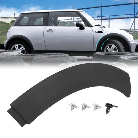 Uxcell-embellecedor de arco lateral trasero y derecho para BMW Mini Cooper, color negro, 51131505864 ► Foto 1/6