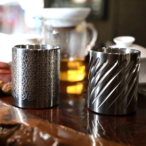 Teacup-taza de café y vino de titanio para acampar, Mini vasos para beber al aire libre, soporte ligero para bolígrafo, caminata de titanio, portátil ► Foto 1/1