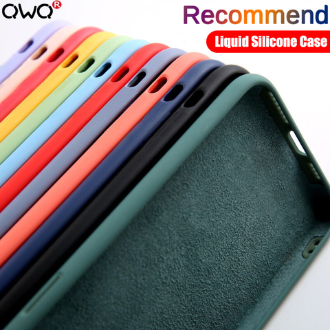 Funda de teléfono de silicona líquida Original para Huawei P30 P20 P40 Mate 20 30 Honor 20 Lite Pro P Smart 2022 funda protectora suave de lujo ► Foto 1/6