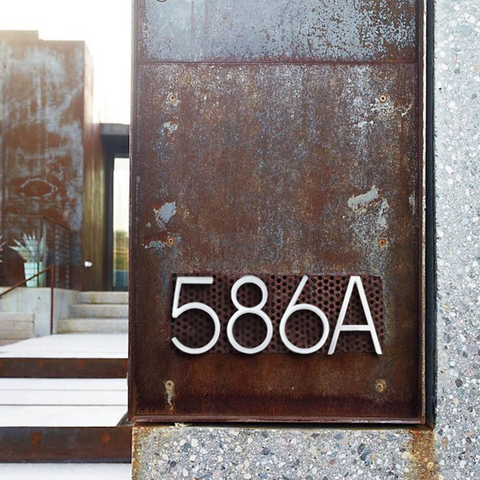 Señalización de números de casa de plata, letras del alfabeto de 12cm, 5 pulgadas, #0-9 Señal de Puerta de tablero con números para el hogar, número de Puerta al aire libre ► Foto 1/6