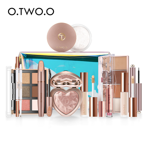 O.TWO.O 11 unids/set maquillaje Kit incluye colorete sombra de ojos corrector Contorno de destacar Mascara de delineador de ojos en polvo suelto ► Foto 1/6