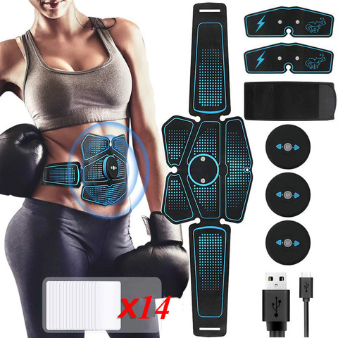 Estimulador muscular Abdominal para entrenamiento de cintura, equipamiento para bienestar corporal, electroestimulación muscular, masajeador para ejercicios, gimnasio en casa ► Foto 1/6