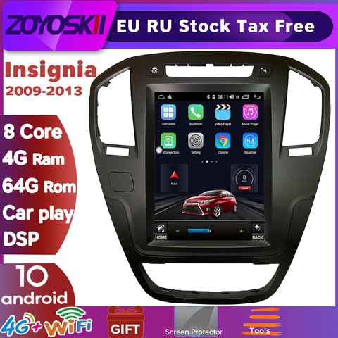 ZOYOSKII-Pantalla Vertical de 10.4 pulgadas para coche Opel, reproductor multimedia con Android 10, Bluetooth, radio con navegación GPS adecuado para vehículo estilo Tesla, Opel insignia 2009-2013 ► Foto 1/6