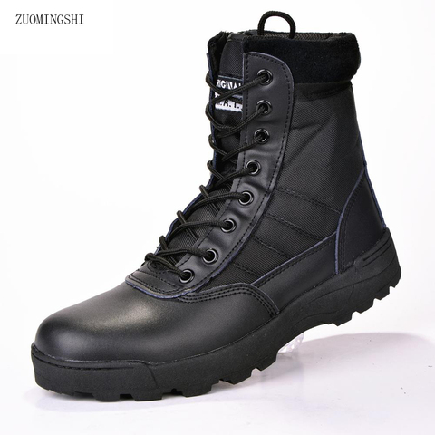 Invierno nueva militar botas de cuero para hombres de combate bot infantería botas tácticas askeri bot ejército robots zapatos del ejército erkek calzado | ► Foto 1/5