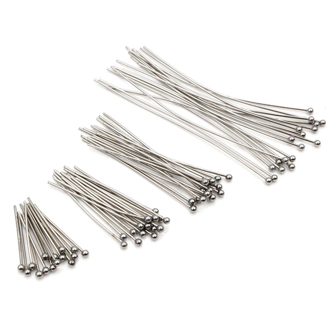 No se destiñe 100 unids/lote 20-70mm 316 pernos de bola de acero inoxidable hallazgos cabeza de bola pines para la fabricación de joyería DIY suministros Accesorios ► Foto 1/3