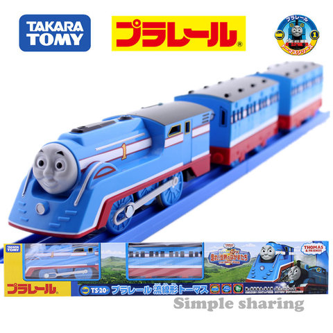 Takara Tomy Pla Rail, tren y amigos, TS-20, Stream-line Thomas, Japón, tren ferroviario, locomotora eléctrica, modelo de juguete ► Foto 1/6