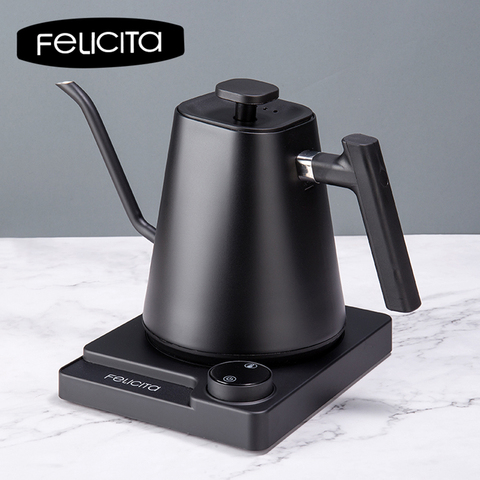 Felicita café tetera con cuello de cisne 220V mano golpeó café calefacción instante Control de temperatura hervidor de agua 600ML ► Foto 1/6