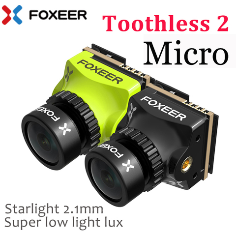 Foxeer sin dientes 2 Mini/Micro/Nano CMOS 1/2 1200TVL PAL/NTSC 4:3 16:9 FPV OSD Cámara Natural imagen para RC Dron de carreras con visión en primera persona ► Foto 1/6